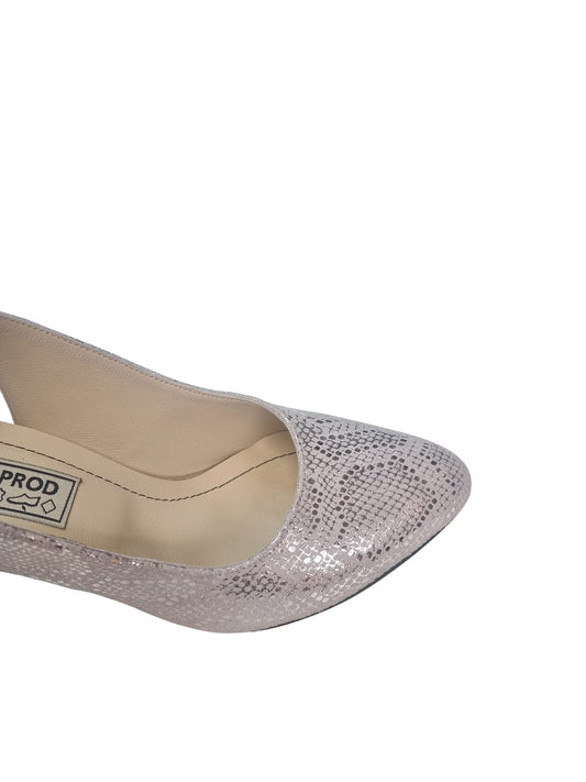 Sandale Argintii din Piele Naturală cu Toc Elegant de 7 cm – Confort & Stil