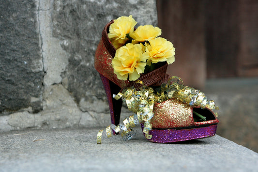 a basket of yellow flowers
