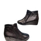 Botine damă negre din piele naturală cu fermoar lateral și toc comod 3 cm – mărimi 36-41