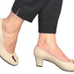 Pantofi eleganți bej din piele naturală cu toc gros de 5 cm – confort și stil pentru fiecare zi