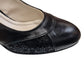 Sandale Slingback Din Piele Neagră cu Inserții Lucioase și Toc Mediu – 6.5 cm