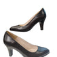 Pantofi damă negri eleganți din piele naturală cu toc subțire 7 cm