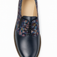 Pantofi casual damă din piele naturală bleumarin cu șiret – model clasic
