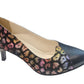 Pantofi damă multicolori cu imprimeu animal print și toc 5 cm – piele naturală