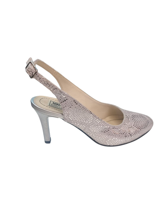 Sandale Argintii din Piele Naturală cu Toc Elegant de 7 cm – Confort & Stil