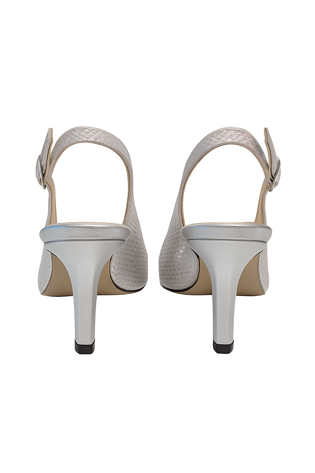 Sandale argintii din piele naturală cu toc și fundiță cu pietre – eleganță pentru evenimente speciale