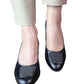 Pantofi negri din piele cu toc gros și detalii cu buline – eleganță și confort