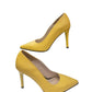Pantofi galbeni din piele naturală, toc subțire 9 cm – eleganță vibrantă și confort autentic