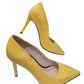 Pantofi galbeni din piele naturală, toc subțire 9 cm – eleganță vibrantă și confort autentic