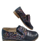 Pantofi casual damă din piele naturală bleumarin cu șiret – model clasic
