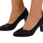 Pantofi Stiletto Negri din Piele Naturală cu Toc 7 cm – Eleganță și Stil