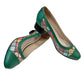 Pantofi Verzi cu Model Geometric și Toc Mic – Stil și Confort