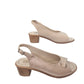 Sandale bej din piele naturală cu toc gros 4 cm – Eleganță și confort Nimar
