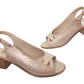 Sandale bej din piele naturală cu toc gros 4 cm – Eleganță și confort Nimar