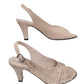 Sandale elegante nude cu toc de 7 cm și imprimeu texturat – model slingback rafinat