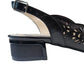 Pantofi decupați negri cu toc de 3 cm și model perforat – eleganță cu confort zilnic