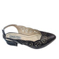 Pantofi decupați negri cu toc de 3 cm și model perforat – eleganță cu confort zilnic