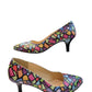 Pantofi eleganți damă multicolori, vârf ascuțit, toc 5 cm – Cod 316 | PantofiNimar