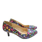 Pantofi eleganți damă multicolori, vârf ascuțit, toc 5 cm – Cod 316 | PantofiNimar