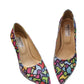 Pantofi eleganți damă multicolori, vârf ascuțit, toc 5 cm – Cod 316 | PantofiNimar