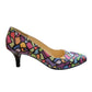 Pantofi eleganți damă multicolori, vârf ascuțit, toc 5 cm – Cod 316 | PantofiNimar